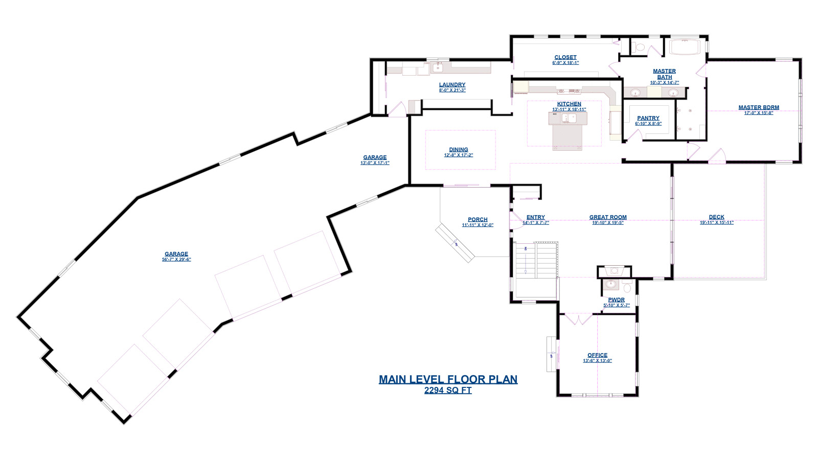 spyglass hill house main level floor plan