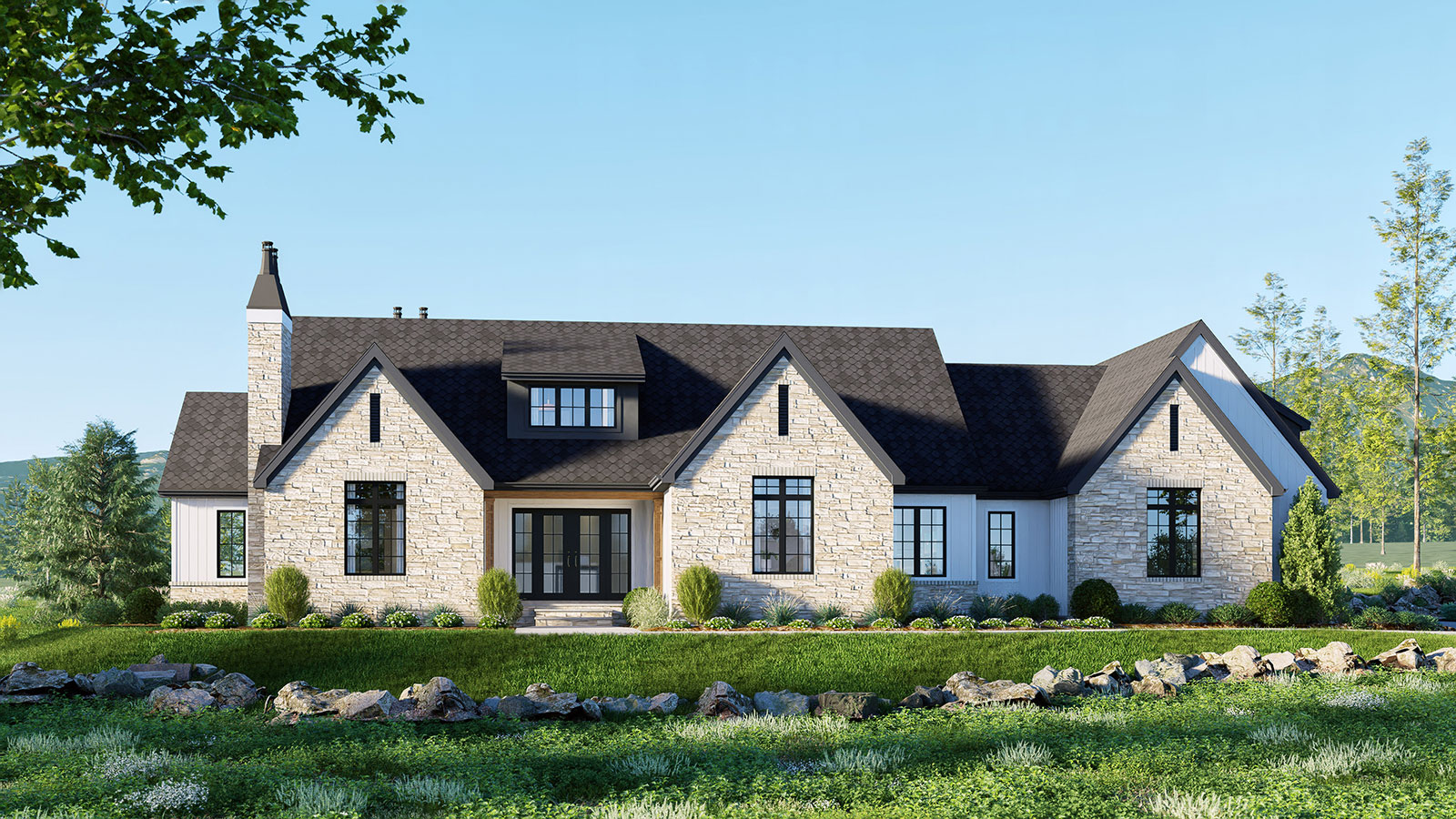 Aspen House Custom Home Rendering
